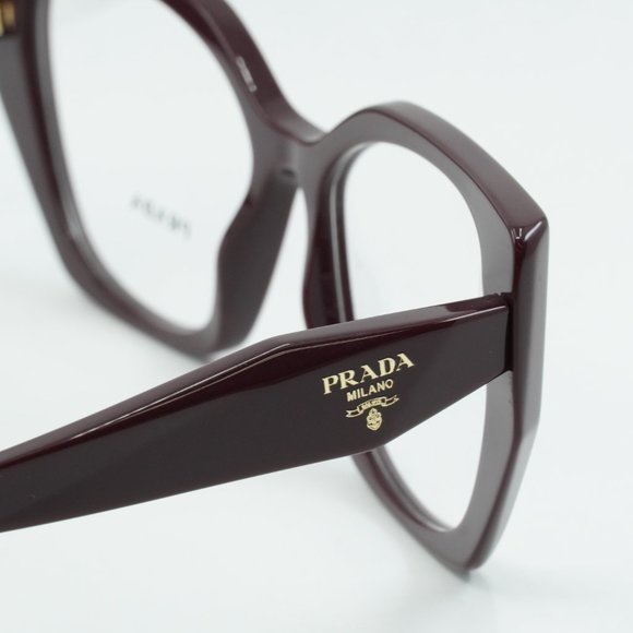 💯 NEW PRADA  PR18WV VIY1O1 BURGUNDY EYEGLASSES - Picture 9 of 10
